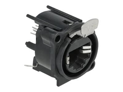 Delock - Modulär insättning - D-type, jack to solder - RJ-45 - svart