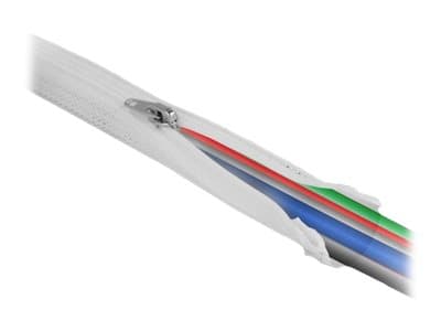 Delock - Flätad ärm - 50 mm diameter with zip fastener - 1 m - vit