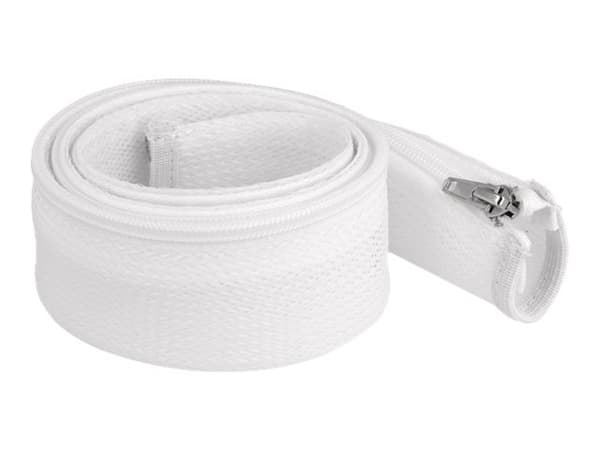 Delock - Flätad ärm - 50 mm diameter with zip fastener - 1 m - vit