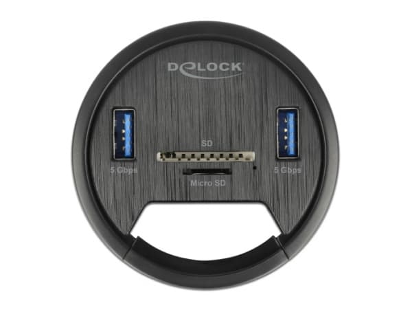 Delock - Hubb - 2 x USB 3.2 Gen 1 - försänkt montering möjlig
