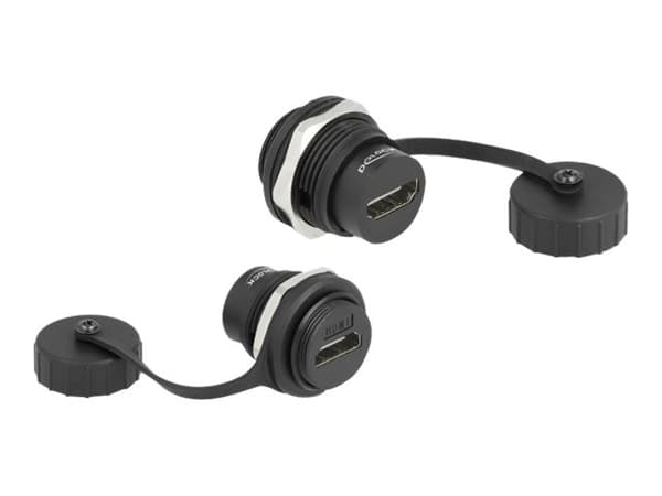 Delock - Snäppbar modul - with protective dust cap IP67 dust and waterproof - HDMI - 1 audio / video socket - 1 modul - svart