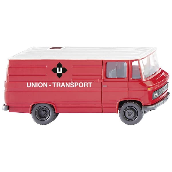Wiking 0270 03 H0 Byggmodell Lastbil Mercedes Benz Lådvagn L 406 Union transport