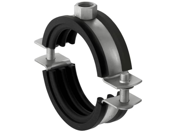 Fischer 560602, Rörklammer, Svart, Rostfritt stål, 72 - 78 mm, 6,35 cm (2.5"), EPDM, Rostfritt stål, 1,3 kN