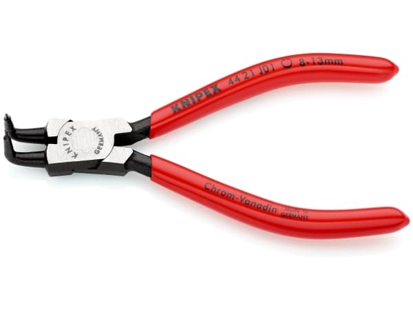 Knipex 44 21 J01, Låseringtang, Kromvanadiumstål, Plast, Rød, 130 mm, 88 g