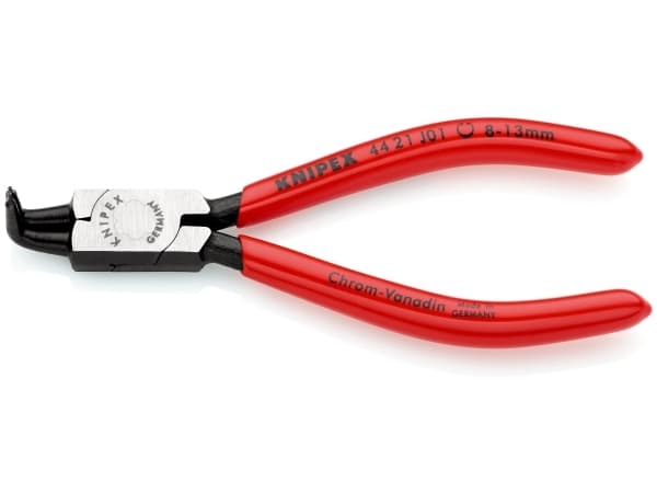 Knipex 44 21 J01, Låseringtang, Kromvanadiumstål, Plast, Rød, 130 mm, 88 g