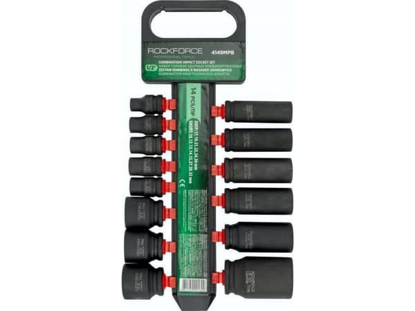 King Tony Rockforce Wmc ROCKFORCE IMPACT SOCKETS rinkinys 14 vnt. 1/2"
