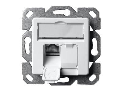 Telegärtner AMJ45 - Sokkel - CAT 5e - RJ-45 X 2 - alpin hvit