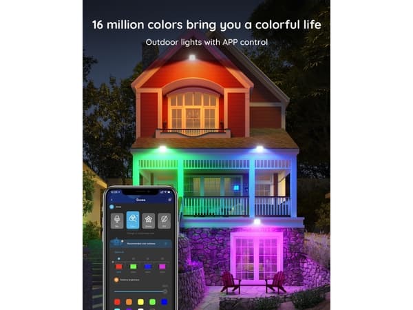 Govee H7060; LED-valonheittimet; RGBICWWW, IP65, Bluetooth, Wi-Fi