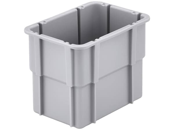 Alutec 75210 Hyötylaatikot pinottavat (L x S x K) 131 x 101 x 90 mm Harmaa 1 kpl