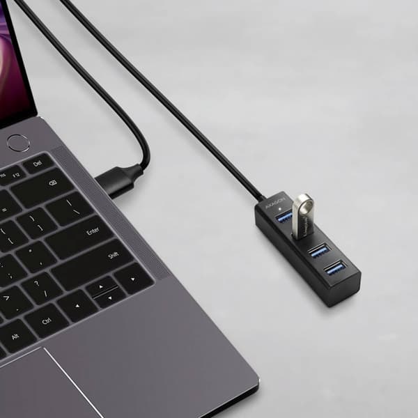 AXAGON HUE-M1AL 4 Port USB-Hub 3.0 Silver