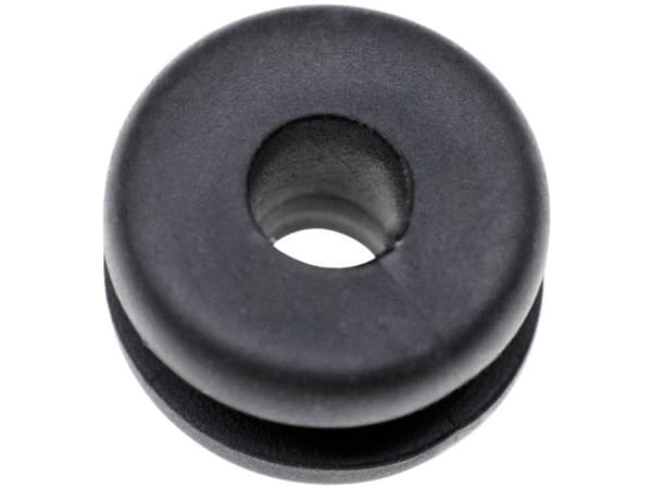 TRU COMPONENTS TC-10820716 Kabelgennemføring Monteringshul: 14 mm Klemme-diameter (max.): 8 mm Pladetykkelse (maks.): 1 mm PVC Sort 1000 stk