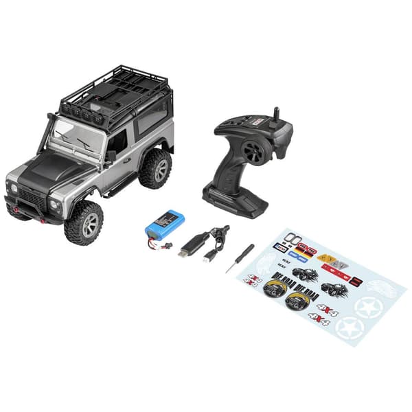 Reely Silver Borst motor 1:16 RC modellbil Elektrisk Crawler Fyrhjulsdrift (4WD) RtR 2,4 GHz inkl. batteri & laddare
