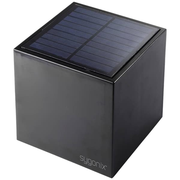 Sygonix SY-5499356 Solcells-utomhusväggbelysning SMD LED 0.9 W Svart