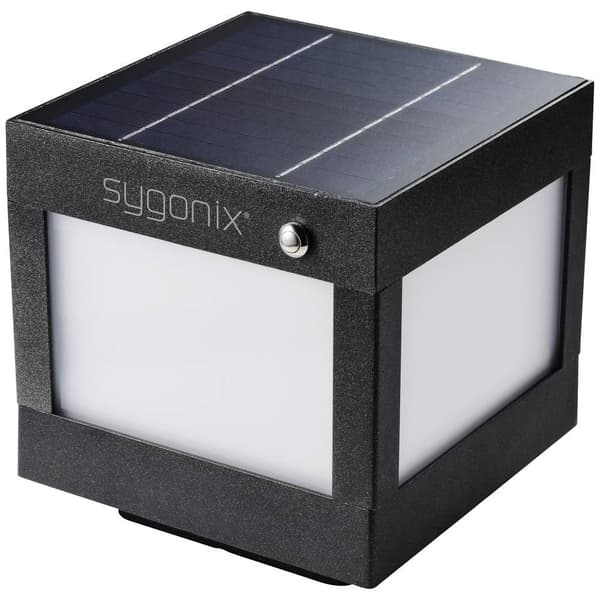 Sygonix SY-5593808 Solcells-utomhusväggbelysning SMD LED LED fast installerad 3 W Svart