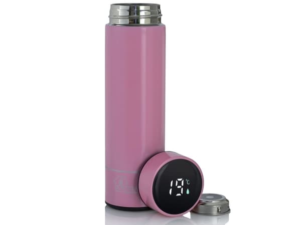 Extralink MUG-SMART500 PINK, Rosa, Rostfritt stål, Rostfritt stål, Plast, Kaffe, Juice, Te, 12 h