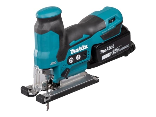 Makita DJV185RF1J, Kaarikahva, Vihreä, 90°, Alumiini, Terästä, Puu, Harjaton, Deep discharge