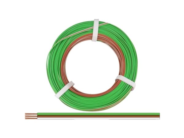 Donau Elektronik 325-485-50 Ledning 3 x 0,25 mm² Grön, brun, vit 50 m
