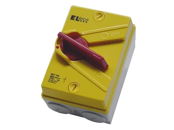 Turvakatkaisu 3P+N 25A IP66 keltainen/punainen