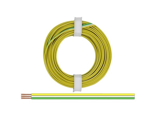 Donau Elektronik 325-354 Johdin 3 x 0,25 mm² keltainen, valkoinen, vihreä 5 m