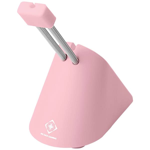 DELTACO GAMING PA85 Bungee Mus-kabelhållare Rosa Anpassningsbar längd, Glidsäker