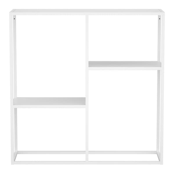 Sidobord Strömstad 80x80x26 cm stål vit [en.casa]