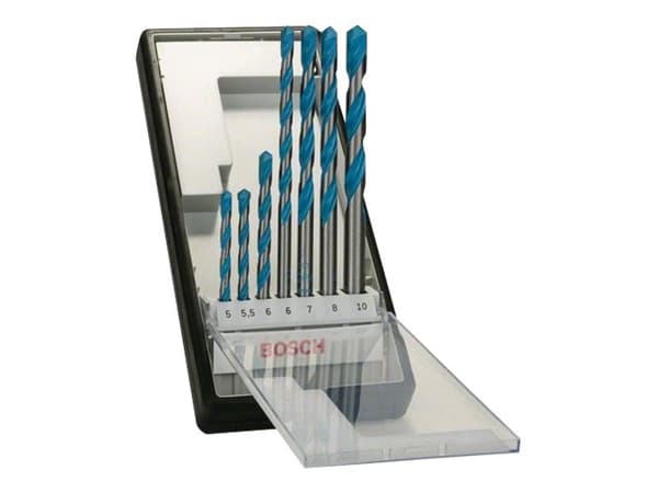 Bosch Robust Line CYL-9 Multi Construction - Poranteräsarja - monikäyttöön - 7 kpl - 5 mm, 6 mm, 7 mm, 8 mm, 10 mm, 5,5 mm - pituus: 85 mm, 100 mm, 1