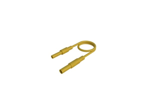 SKS Hirschmann MAL S GG-B 100/2,5 keltainen Turvallisuuskoejohto [4mm turvaliitin - #####4 mm Sicherheits-Buchse] 100 cm keltainen 1 kpl 1 kpl