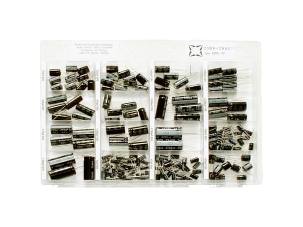NOVA CCC-17 Elektrolytkondensator sortiment med radial tråd 16 V, 25 V, 35 V, 63 V 20 % 167 Teile