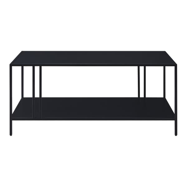 Soffbord Kumlinge 47x110x55 cm metall svart [en.casa]
