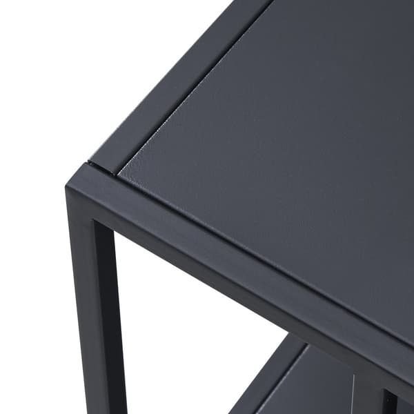 Soffbord Kumlinge 47x110x55 cm metall svart [en.casa]