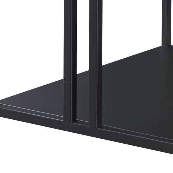 Soffbord Kumlinge 47x110x55 cm metall svart [en.casa]