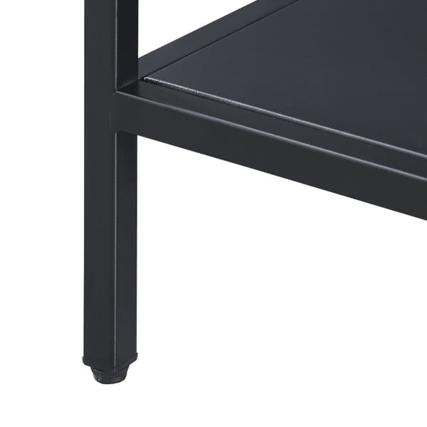 Soffbord Kumlinge 47x110x55 cm metall svart [en.casa]