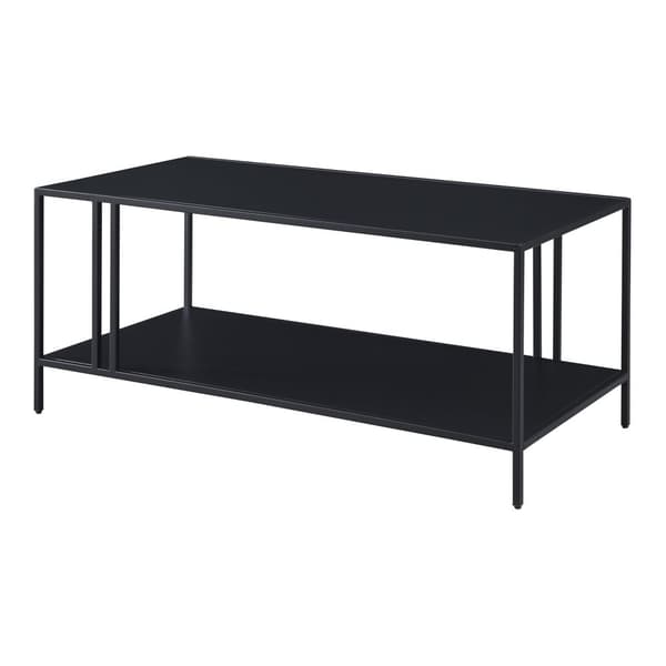 Soffbord Kumlinge 47x110x55 cm metall svart [en.casa]