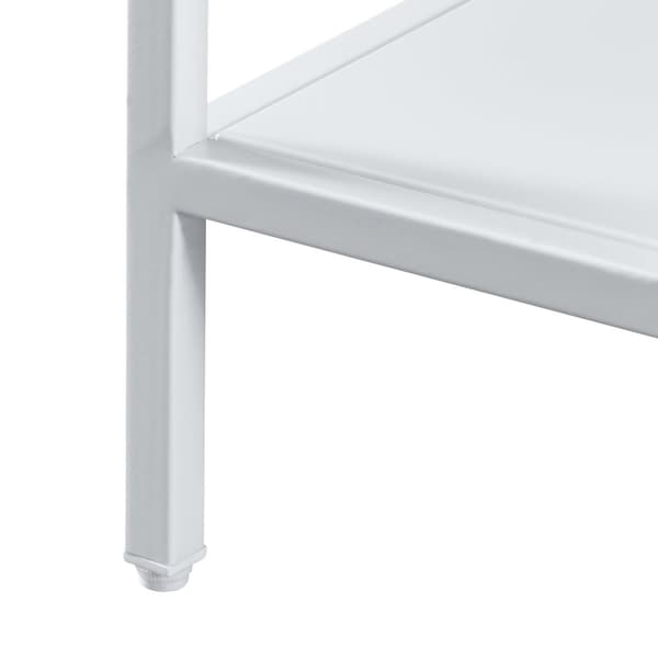 Soffbord Kumlinge 47x110x55 cm metall vit [en.casa]