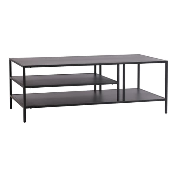 Soffbord Kumlinge 40x110x55 cm metall svart [en.casa]