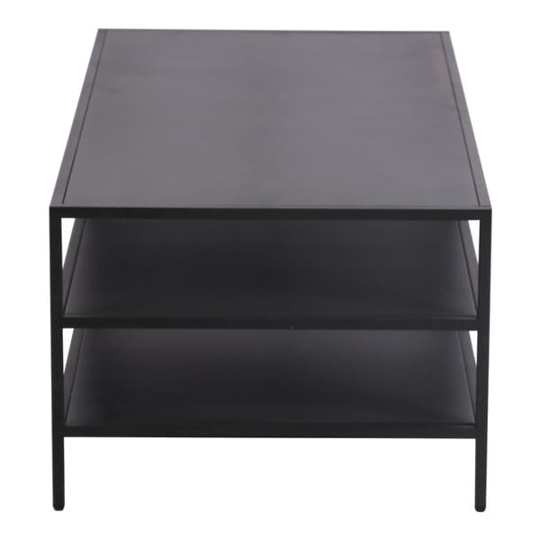 Soffbord Kumlinge 40x110x55 cm metall svart [en.casa]