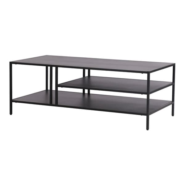 Soffbord Kumlinge 40x110x55 cm metall svart [en.casa]