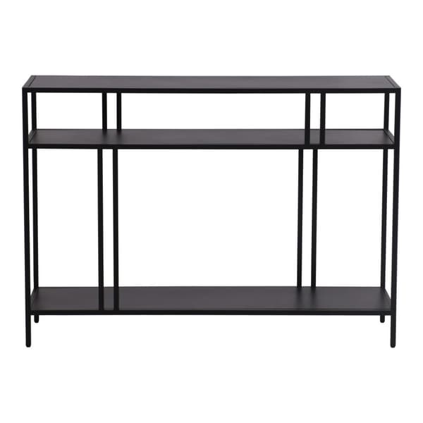 Sidobord Kumlinge 78x110x30 cm svart avlastningsbord [en.casa]