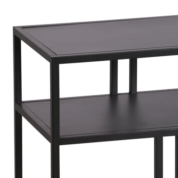 Sidobord Kumlinge 78x110x30 cm svart avlastningsbord [en.casa]