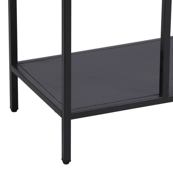 Sidobord Kumlinge 78x110x30 cm svart avlastningsbord [en.casa]