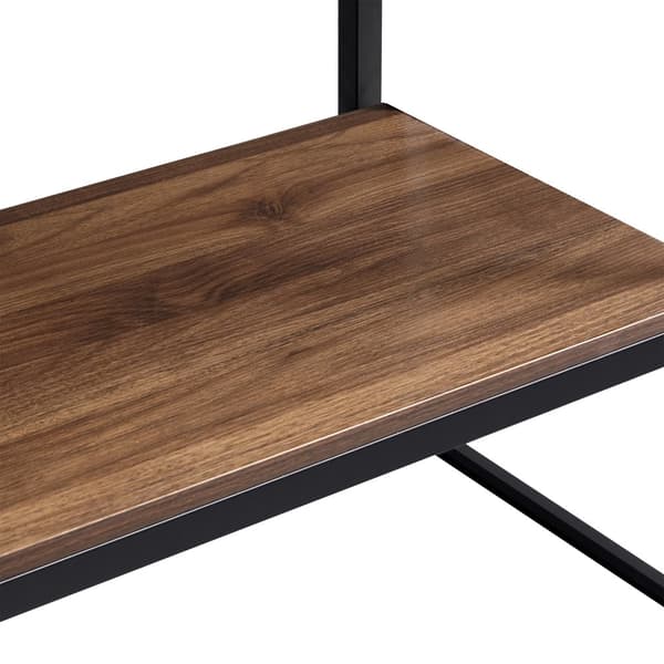 Klädställ Horgau 180x120x40 cm metall valnötsfärg [en.casa]