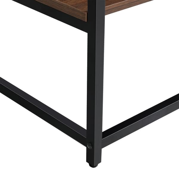 Klädställ Horgau 180x120x40 cm metall valnötsfärg [en.casa]