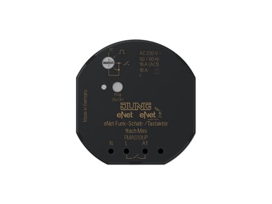 JUNG FM AS 10 UP, Vekslingsaktuator, Flush-montert, 868 MHz, 20 mW, 100 m, Sort