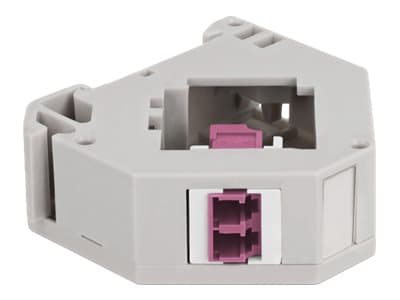 Delock - Adapter för montering av trapetsjack på DIN-skena - LC Duplex - violett