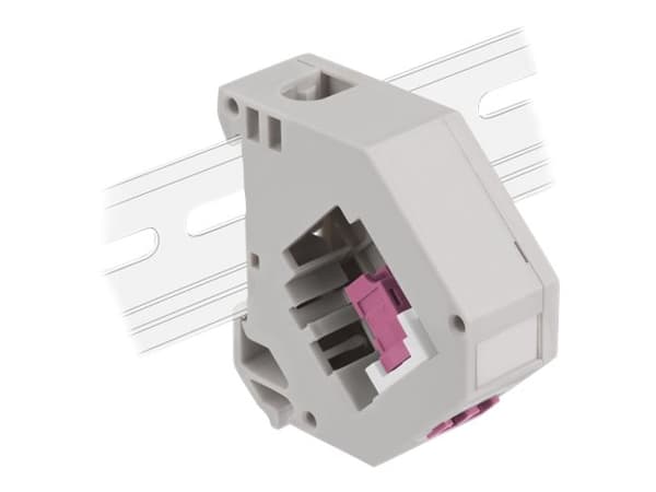 Delock - Adapter för montering av trapetsjack på DIN-skena - LC Duplex - violett