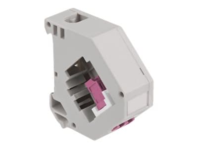 Delock - Adapter för montering av trapetsjack på DIN-skena - LC Duplex - violett