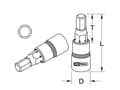 Miniatyrbild 2 av 2: KS Tools 918.1614-E, Sokkel, 1/2", Metrisk, 1 huvud(er), 14 mm, Krom-vanadium-stål