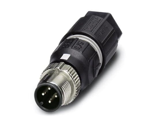 Phoenix Contact SACC-MS-4QO-0.75-M SCO, M12, Sort, Rustfritt stål, IP65, IP67, 250 V, 4 A, -25 - 80 °C