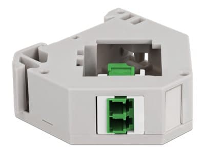 Delock - DIN-skinnemonteringsadapter for keystone-jakk - LC Duplex - grønn