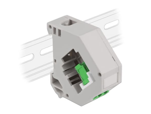 Delock - DIN-skinnemonteringsadapter for keystone-jakk - LC Duplex - grønn